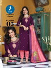 Vanijya By Kaya Vertican Doby Kurti With Bottom Dupatta Wholesale Market In Surat